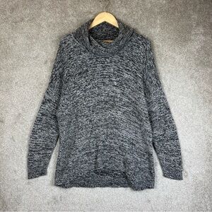 Pure Jill Sweater Womens Extra Large Gray Cotton Blend Pullover Cowl Neck- 1766*